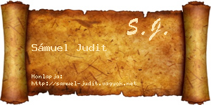 Sámuel Judit névjegykártya