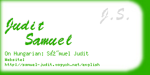 judit samuel business card